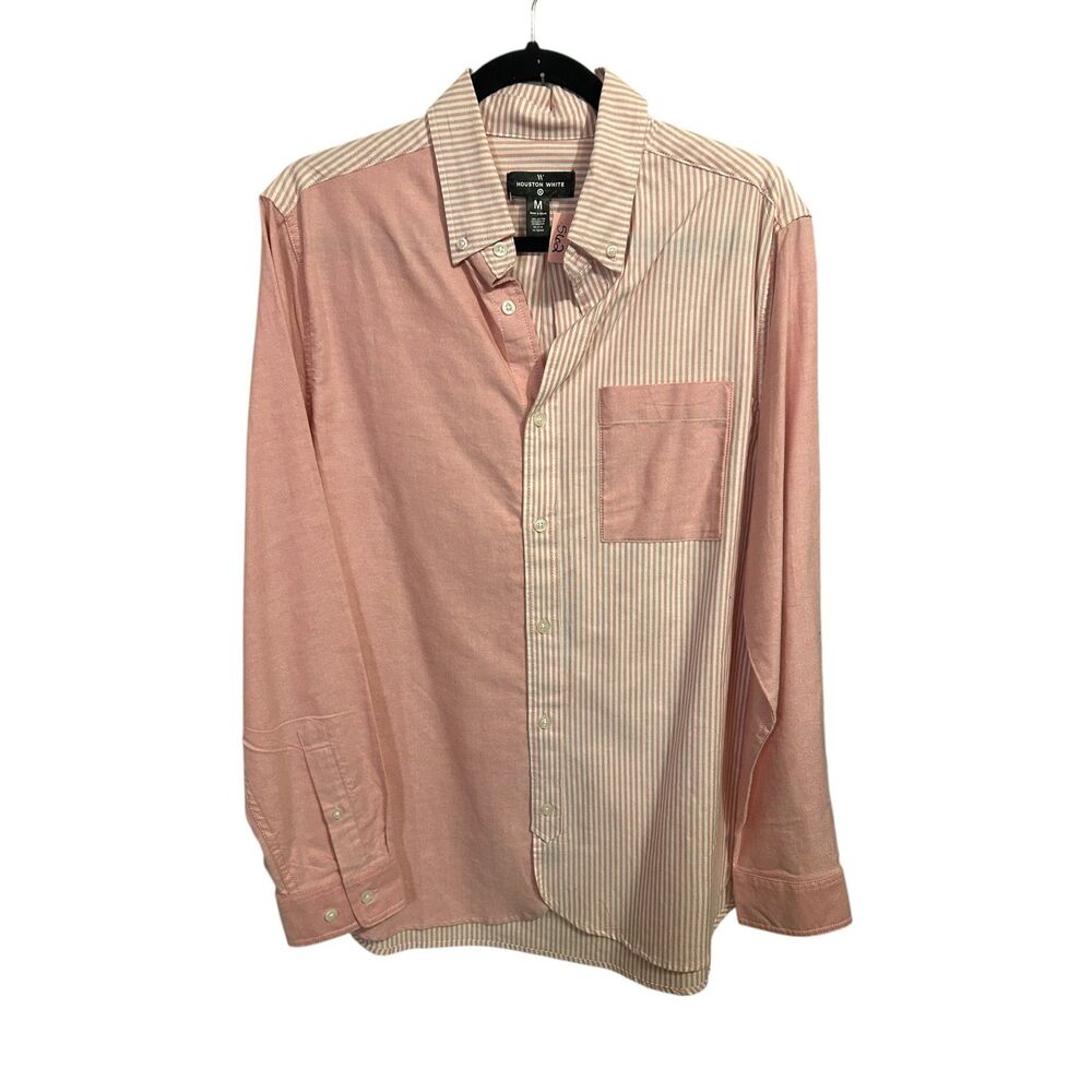 Men’s Soft Pink Button-Up Shirt Size M Lightweight Date Night NWT